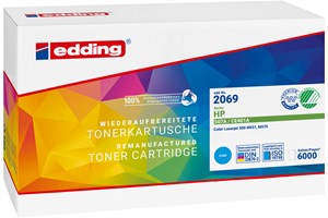 edding Tonerkassette, cyan, 6000 Seiten, kompatibel zu HP CE401A