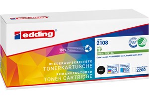 edding Tonerkassette, schwarz, 2200 Seiten, kompatibel zu HP CE410A