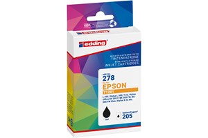 edding Tintenpatrone, schwarz, 7 ml, ersetzt Epson T1281