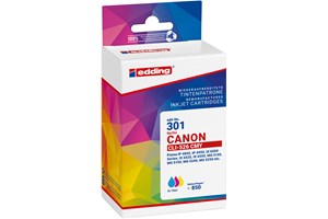 edding Tintenpatronen Multipack, cyan, magenta, yellow, 3x 10 ml, ersetzt Canon CLi-526C/M/Y