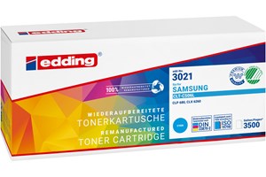 edding Tonerkassette, cyan, 3500 Seiten, kompatibel zu Samsung CLT-C506L