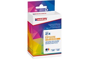 edding Tintenpatronen Multipack, schwarz, cyan, magenta, yellow, 4x 7 ml, ersetzt Epson T1281/T1282/T1283/T1284