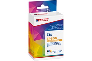 edding Tintenpatronen Multipack, schwarz, cyan, magenta, yellow, 1x 12 ml + 3x 9 ml, ersetzt Epson T1291/T1292/T1293/T1294