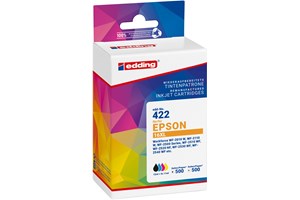 edding Tintenpatronen Multipack, schwarz, cyan, magenta, yellow, 1x 12 ml + 3x 11 ml, ersetzt Epson T1631/T1632/T1633/T1634