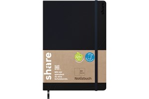 share Notizbuch A5 blanko schwarz (EAN 4260739996555)