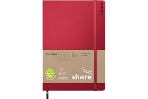 share Notizbuch A5 punktkariert rot (EAN 4260556676296)
