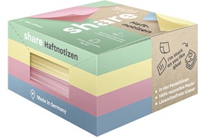 share Haftnotizblock 4x100 Blatt, 75x75mm (EAN 4260556673301)