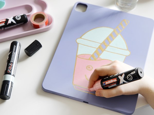 edding x-marker mit tablethülle