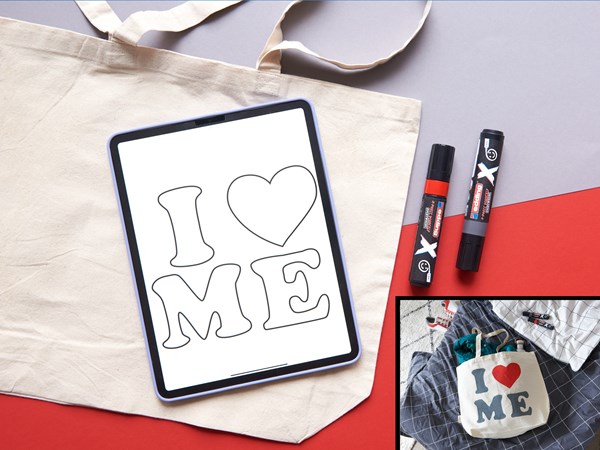 edding x-marker set yay grey Anwendung