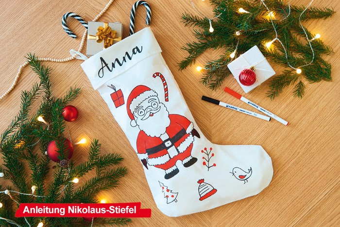 Anleitung zum Bemalen der Nikolausstiefel