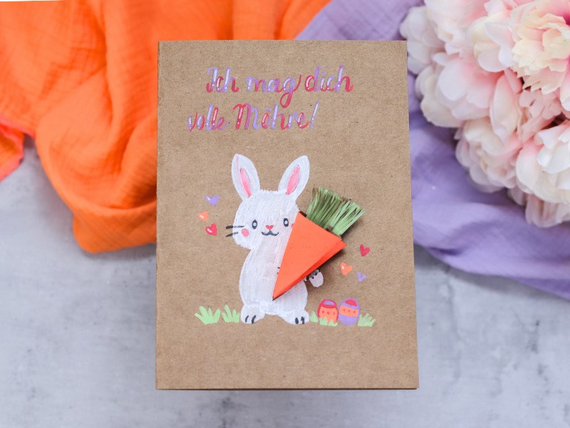 Ostergruß auf Papier mit edding Acrylmarkern