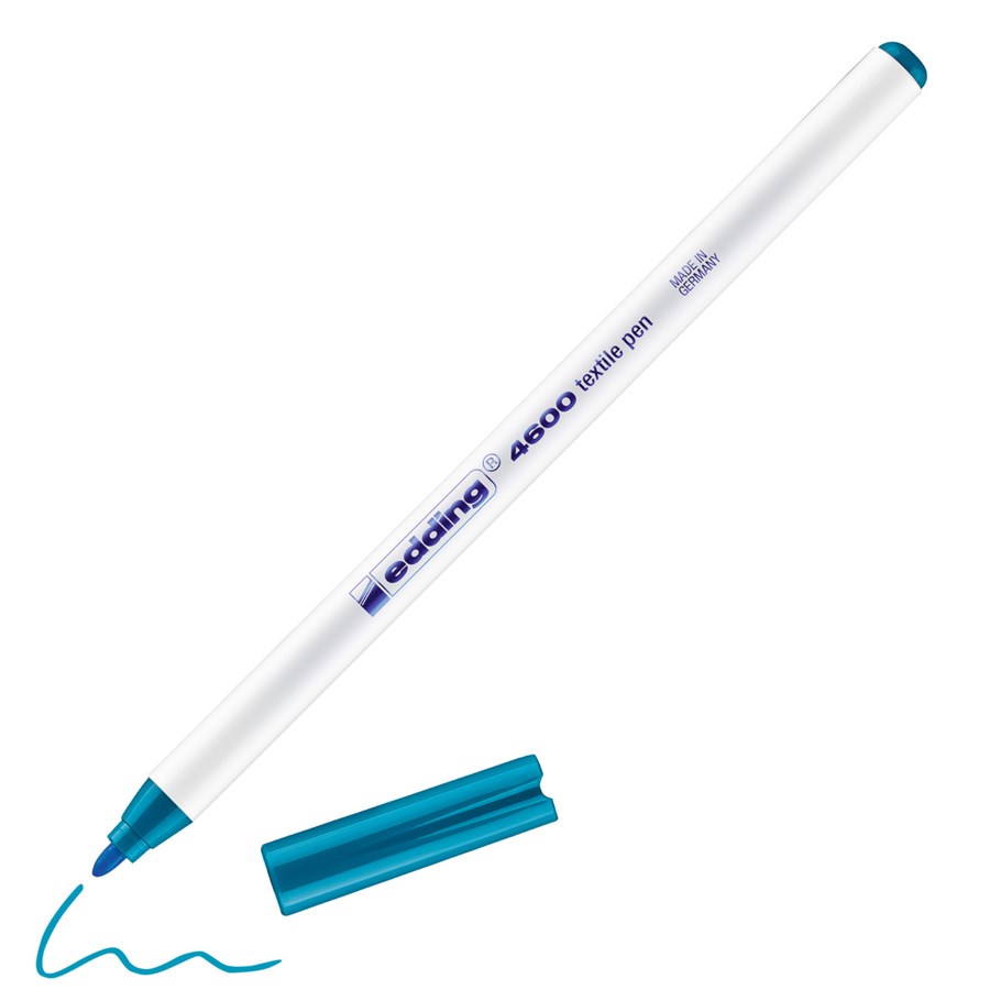 edding 4600 Textilstift orientblau, Rundspitze 1 mm (4-4600033) 