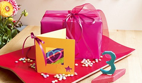 FUNTASTICS Kinderfasermaler Kinderleichte Grußkarte erstellen