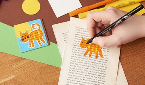 FUNTASTICS Kinderfasermaler Memo-Spiel mit Tiermotiven basteln