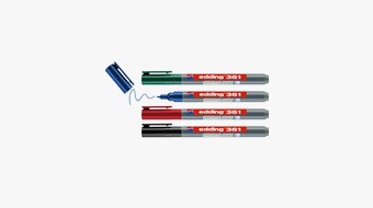 edding 361 Whiteboardmarker 4er Set sortiert, Rundspitze 1 mm