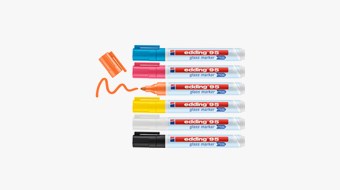 edding 95 Glasmarker 6er Set sortiert, Rundspitze 1,5-3mm