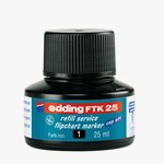 edding FTK 25 Nachfülltinte für Flipchartmarker schwarz, 25 ml (Art.-Nr.: 4-FTK25001)