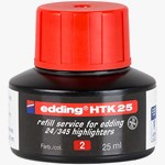 edding HTK 25 Nachfülltinte für Textmarker rot, 25 ml (Art.-Nr.: 4-HTK25002)
