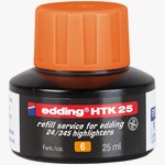 edding HTK 25 Nachfülltinte für Textmarker orange, 25 ml (Art.-Nr.: 4-HTK25006)