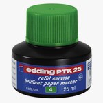 edding PTK 25 Nachfülltinte für Brilliant-Papiermarker grün, 25 ml (Art.-Nr.: 4-PTK25004)