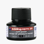 edding RBTK 25 Nachfülltinte für Whiteboardmarker schwarz, 25 ml (Art.-Nr.: 4-RBTK25001)