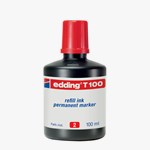 edding T 100 Nachfülltinte für Permanentmarker rot, 100 ml (Art.-Nr.: 4-T100002)