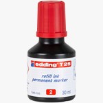 edding T 25 Nachfülltinte für Permanentmarker rot, 30 ml (Art.-Nr.: 4-T25002)