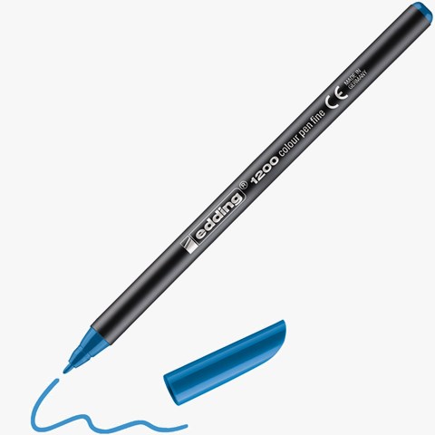 edding 1200 Fasermaler hellblau, Rundspitze 1 mm (Art.-Nr.: 4-1200010)
