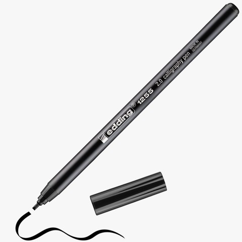 edding 1255 Kalligrafiestift Schwarz, Kalligrafie Spitze 2 mm (Art.-Nr.: 4-125520-001)