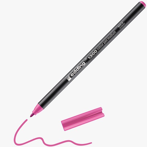 edding 1300 Fasermaler rosa, Rundspitze 2 mm (Art.-Nr.: 4-1300009)