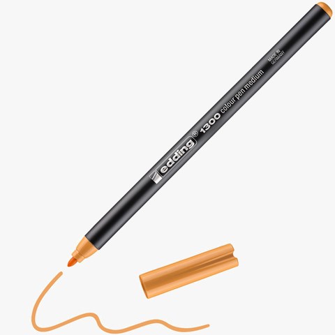 edding 1300 Fasermaler hellorange, Rundspitze 2 mm (Art.-Nr.: 4-1300016)