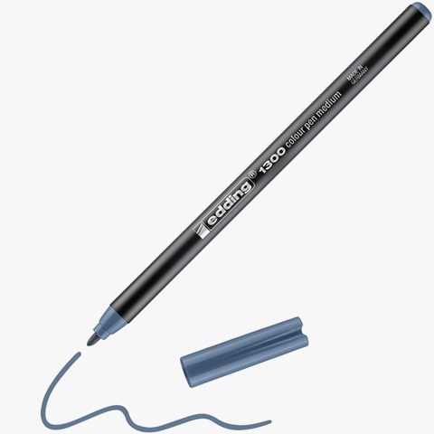 edding 1300 Fasermaler blaugrau, Rundspitze 2 mm (Art.-Nr.: 4-1300041)