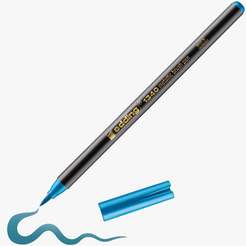 edding 1340 Pinselstift blau metallic, Pinselspitze 1-3 mm (Art.-Nr.: 4-1340073)