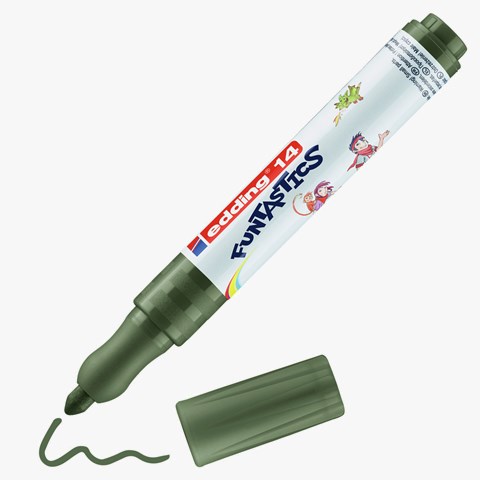 edding 14 FUNTASTICS Kinderfasermaler olivgrün, Rundspitze 3 mm (Art.-Nr.: 4-14015)