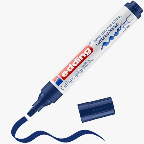 edding 1455 Kalligrafiemarkerstahlblau, Spitze 1-5 mm (Art.-Nr.: 4-1455017)