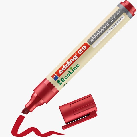 edding 29 EcoLine Whiteboardmarker rot, Keilspitze 1-5 mm (Art.-Nr.: 4-29002)