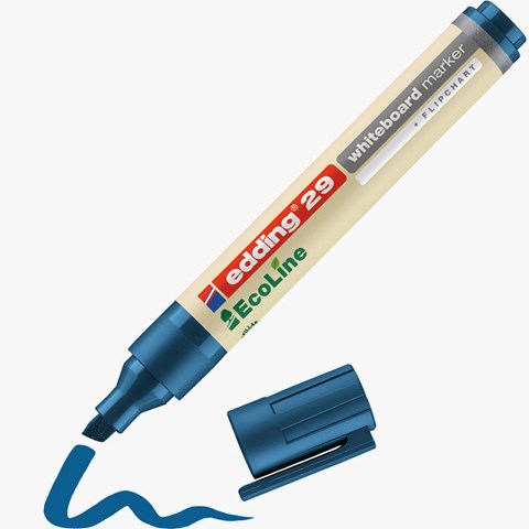 edding 29 EcoLine Whiteboardmarker blau, Keilspitze 1-5 mm (Art.-Nr.: 4-29003)