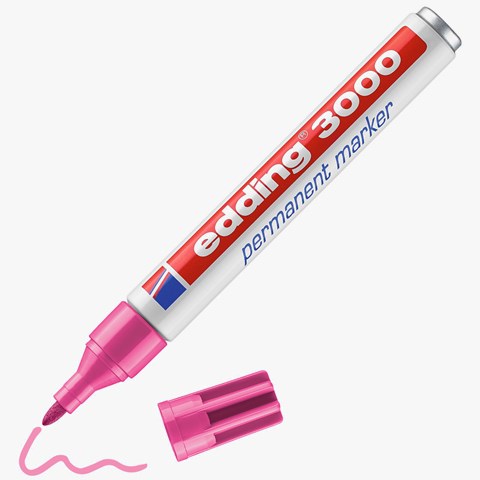 edding 3000 Permanentmarker rosa, Rundspitze 1,5-3 mm (Art.-Nr.: 4-3000009)