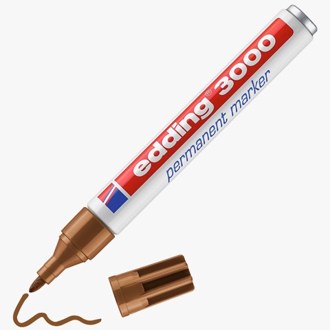 edding 3000 Permanentmarker ocker, Rundspitze 1,5-3 mm (Art.-Nr.: 4-3000013)