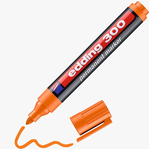 edding 300 Permanentmarker orange, Rundspitze 1,5-3 mm (Art.-Nr.: 4-300006)