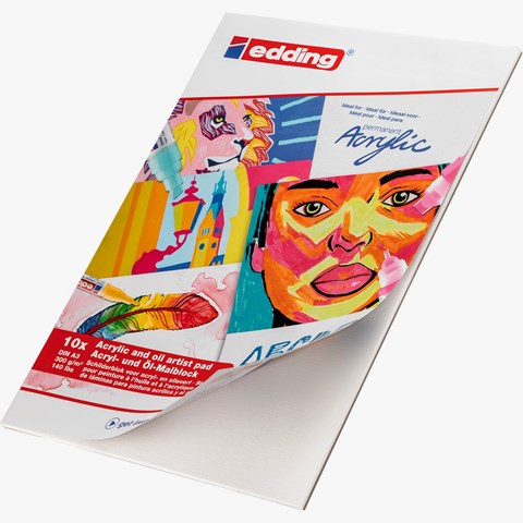 edding 30010 Acryl Malblock A3 10 Blatt weiß (Art.-Nr.: 4-30010-A3)