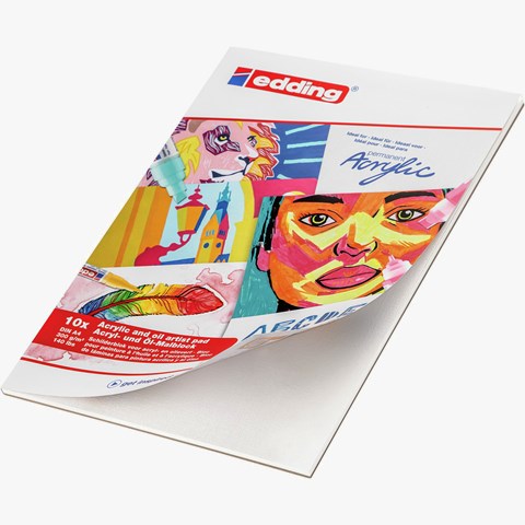 edding 30010 Acryl Malblock A4 10 Blatt weiß (Art.-Nr.: 4-30010-A4)