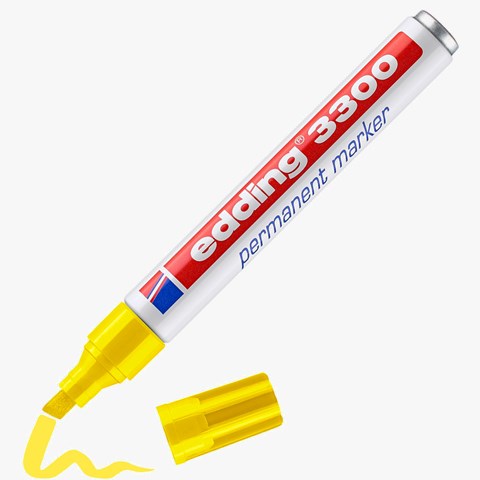 edding 3300 Permanentmarker gelb, Keilspitze 1-5 mm (Art.-Nr.: 4-3300005)