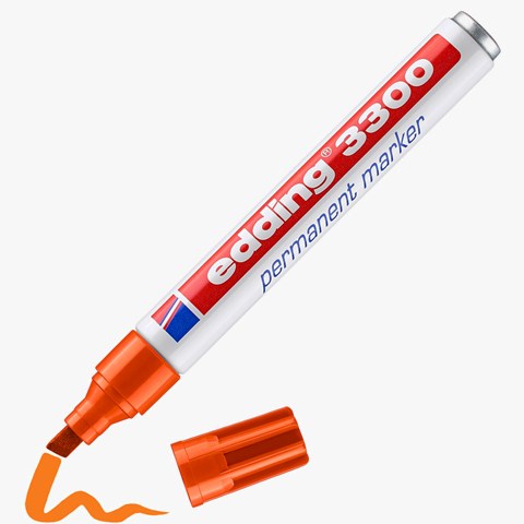 edding 3300 Permanentmarker orange, Keilspitze 1-5 mm (Art.-Nr.: 4-3300006)