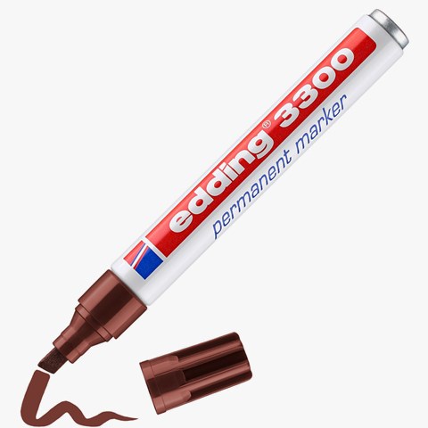 edding 3300 Permanentmarker braun, Keilspitze 1-5 mm (Art.-Nr.: 4-3300007)
