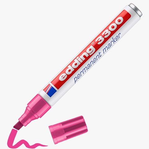 edding 3300 Permanentmarker rosa, Keilspitze 1-5 mm (Art.-Nr.: 4-3300009)