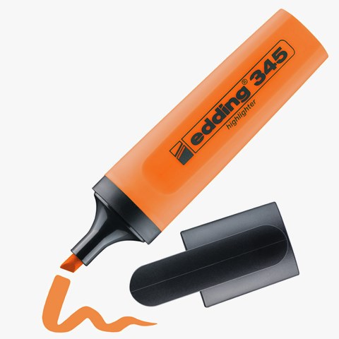 edding 345 Textmarker orange, Keilspitze 2-5 mm (Art.-Nr.: 4-345006)