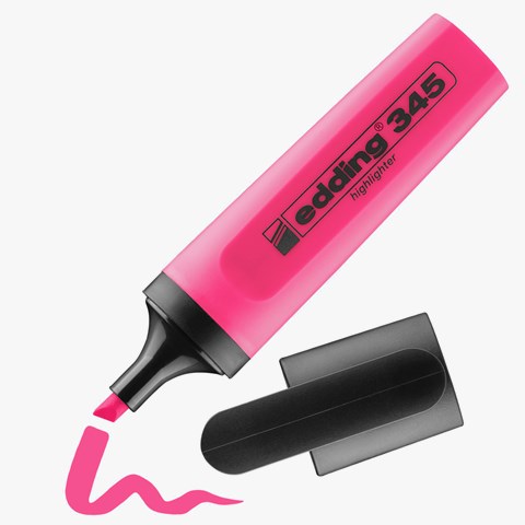 edding 345 Textmarker rosa, Keilspitze 2-5 mm (Art.-Nr.: 4-345009)
