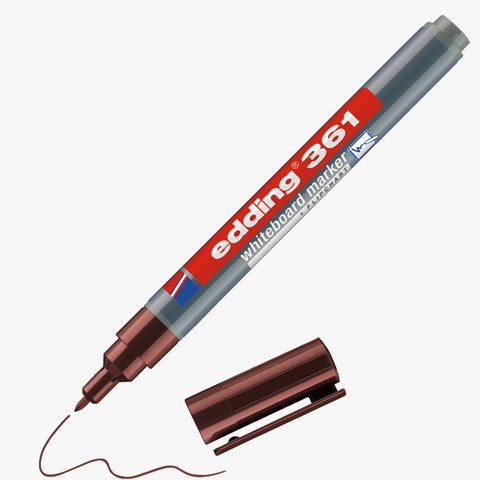 edding 361 Whiteboardmarker braun, Rundspitze 1 mm (Art.-Nr.: 4-361007)