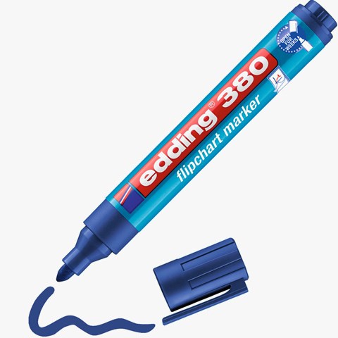 edding 380 Flipchartmarker blau, Rundspitze 1,5-3 mm (Art.-Nr.: 4-380003)